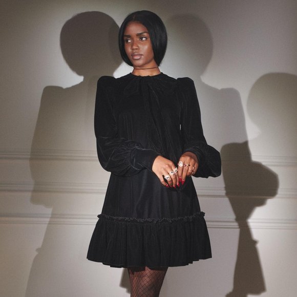H&M Dresses & Skirts - H&M Vampire Wife Velvet Dress Limited Collection